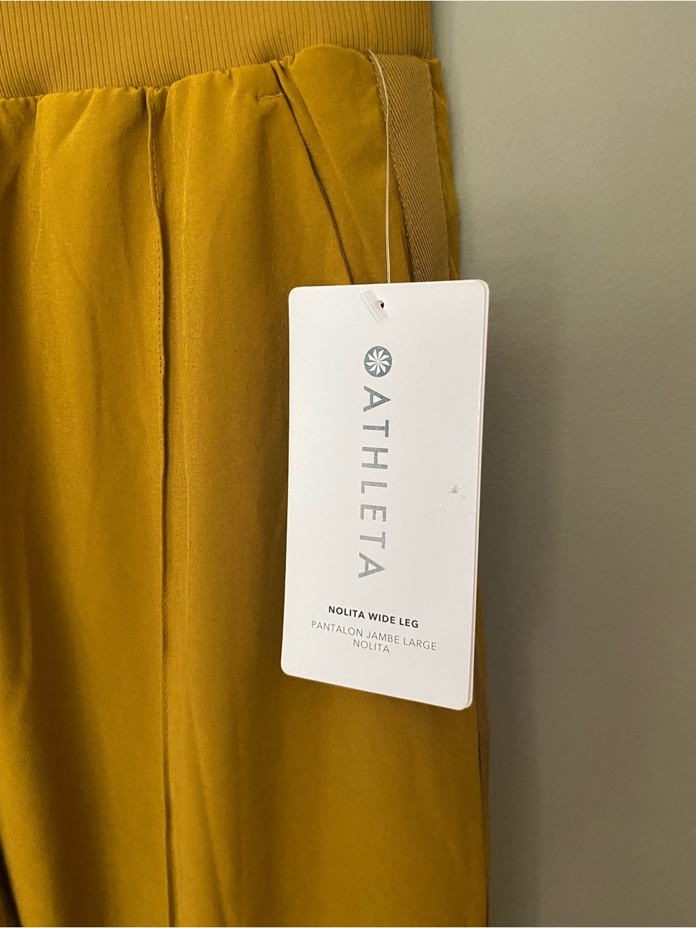NWT ATHLETA Nolita Wide Leg Pants In Brass Yellow Size 2 - Picture 4 of 9